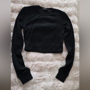 Wardrobe NYC Black Long Sleeve Crop Top